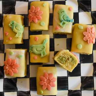 Coconut and Pistachio Battenberg