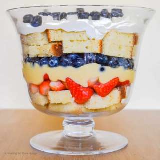 Blueberry Strawberry Shortcake Trifle