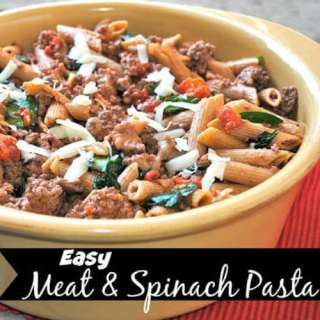 Meat and Spinach Pasta