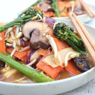 Chinese mushroom stir fry with Szechuan pepper