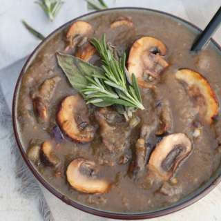 Medical Medium style fatfree cream of mushroom soup with chaga