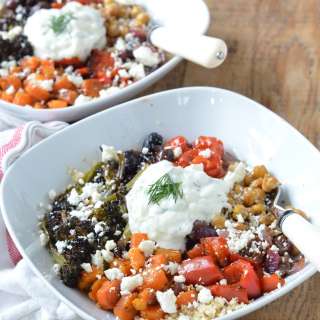 Greek Roasted Veggie Couscous Bowls