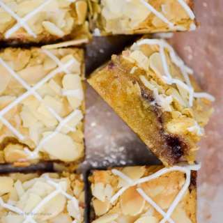 Cherry Bakewell Blondies
