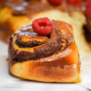 Raspberry Nutella Cinnamon Rolls