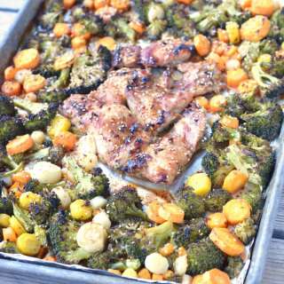 Asian Balsamic Sheet Pan Chicken & Veggies