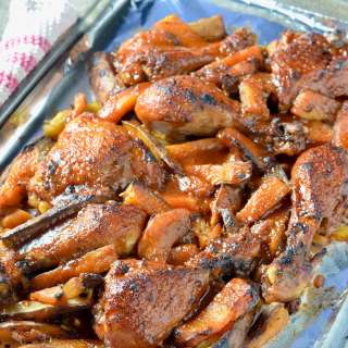 Soy Maple Glazed Chicken and Sweet Potatoes (Slow Cooker)