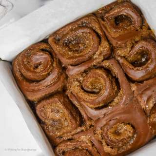 Chocolate Guinness Cinnamon Rolls with Baileys Frosting