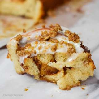 Peach Crumble Cinnamon Rolls