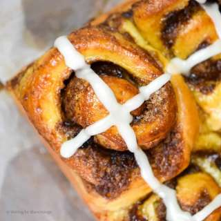 Hot Cross Bun Cinnamon Rolls