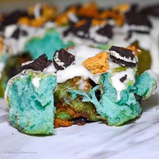 Cookie Monster Cinnamon Rolls