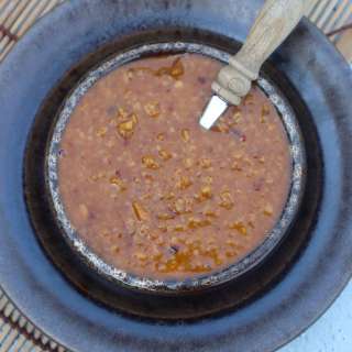 Indonesian satay (saté) sauce free from dairy, peanuts and soy
