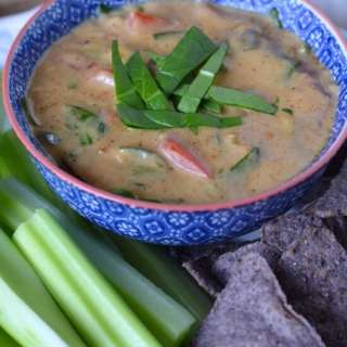 Creamy Queso Dip (with Veggies!)
