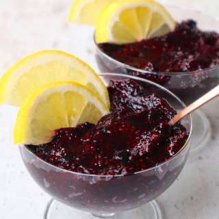 Wild blueberry chia pudding with lemon