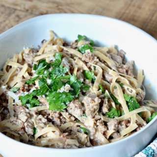 Pasta alla Norcina (sausage + cream sauce)