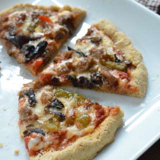 Sausage, Bell Pepper and Mushroom Pizza