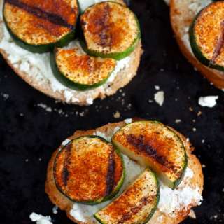 Grilled Zucchini Crostini