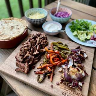 Easy Grilled Steak & Pepper Fajitas