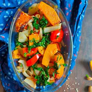 Roast Pumpkin Spinach Salad- Fall Salad