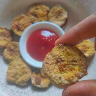 Air Fryer Cucumber Fritters- No Bread Crumbs