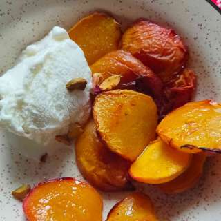 Air Fryer Grilled Peaches