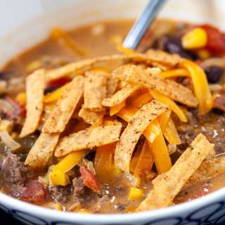 Creamy Beef Taco Soup