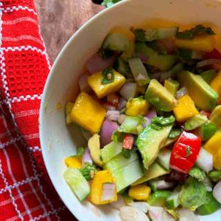 Vegan Mango Avocado Cucumber Salad