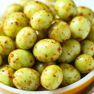 Frozen Green Grapes with Tajin