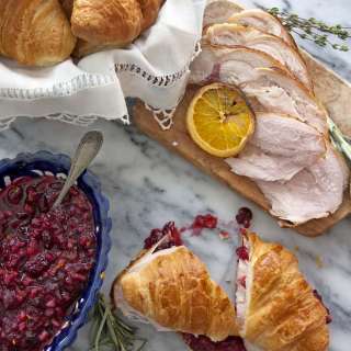 Smoked Turkey and Cranberry Croissant Sandwich