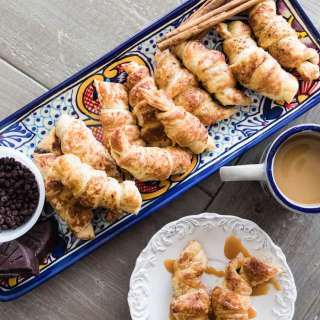 Easy Mexican Chocolate and Dulce de Leche Croissants