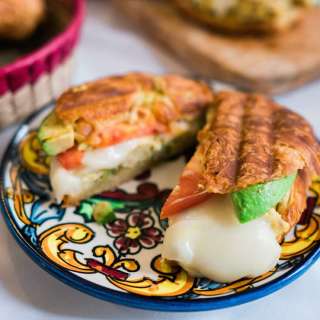 Egg and Green Chile Croissant Panini