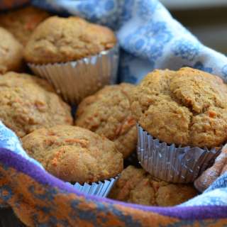 Whole-Wheat Carrot Applesauce Muffins