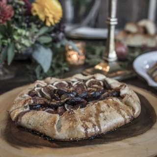 Rustic Fig Galette Topped with Chantilly Cream
