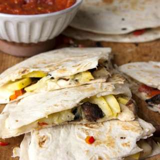 Roasted Squash and Portobello Mushroom Quesadillas