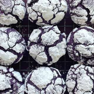 Ube Crinkle Cookies