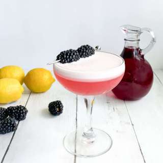 Vodka Sour with Blackberry Simple Syrup