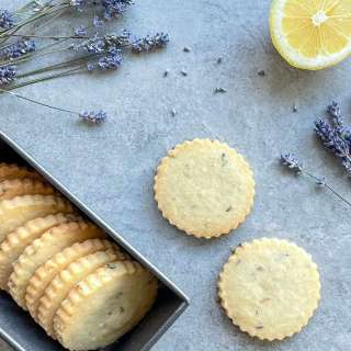 Lemon Lavender Shortbread Cookies