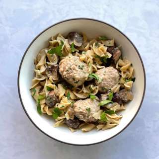 Turkey Meatball Stroganoff