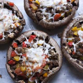 Portobello Mushrooms Stuffed with Picadillo