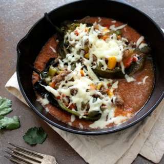 Poblanos Stuffed with Picadillo