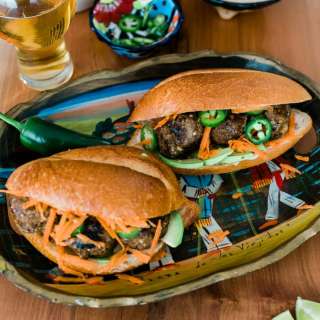 Mexican Chorizo Meatball Sandwiches (Tortas de Albondigas)