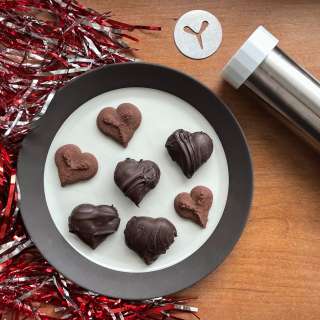 Chocolate Peppermint Spritz Cookies