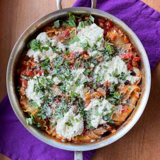 One Pan Vegetarian Eggplant Lasagna