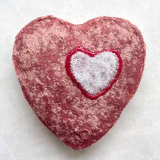 1-2-3-4 Heart-Shaped Cake with Rose Buttercream