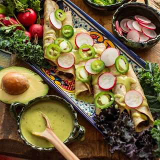 Black Bean and Bacon Flautas