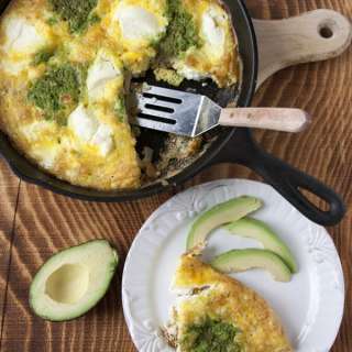 Grilled Chicken and Pesto Frittata