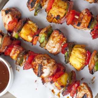 Pork-Pineapple Kebobs with Honey Chipotle Barbecue Sauce