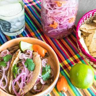 Cochinita Pibil and Pickled Onions
