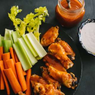 Baked Chicken Wings with Mild and Spicy Sauce