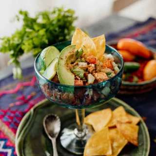 Ceviche Style Canned Salmon Salad