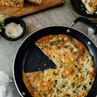 Poblano and Zucchini Frittata